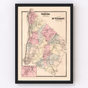 Pleasantville Station Vintage Map 1867