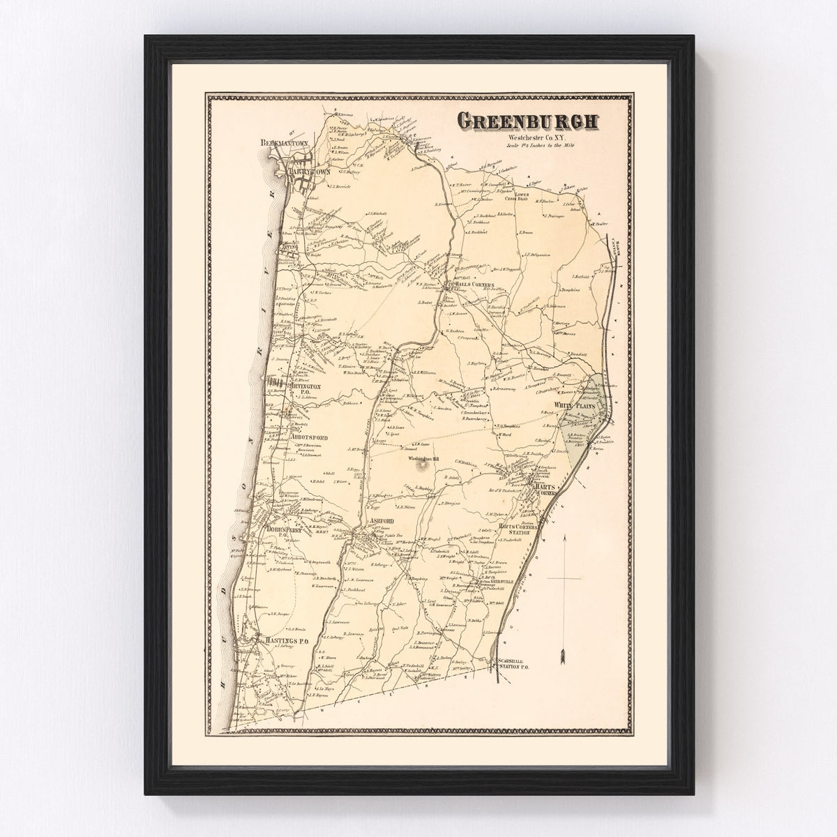 Greenburgh Vintage Map 1867