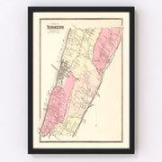Yonkers Vintage Map 1867
