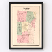 Roxbury Vintage Map 1867