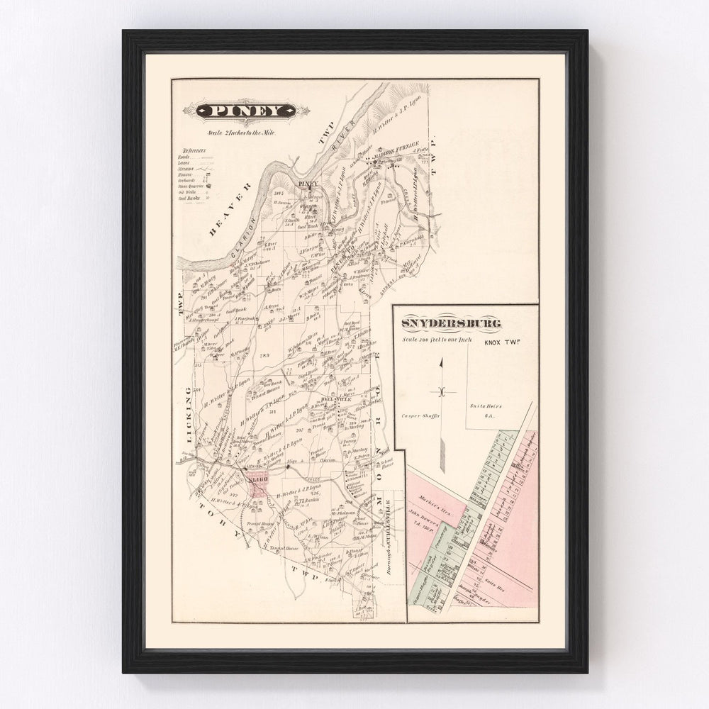 Snydersburg Vintage Map 1877