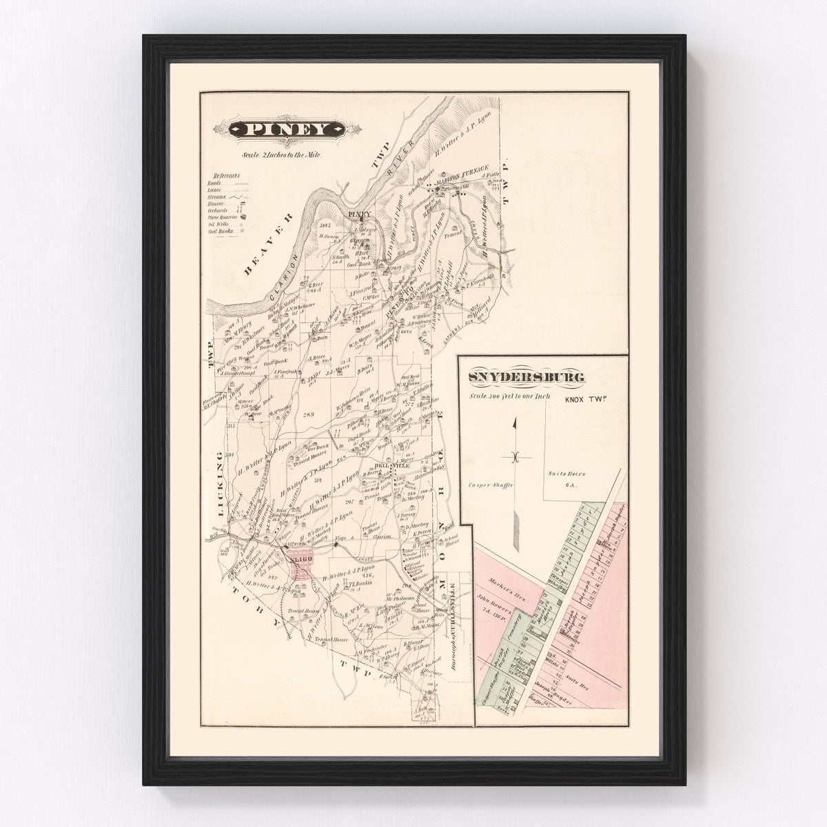 Snydersburg Vintage Map 1877