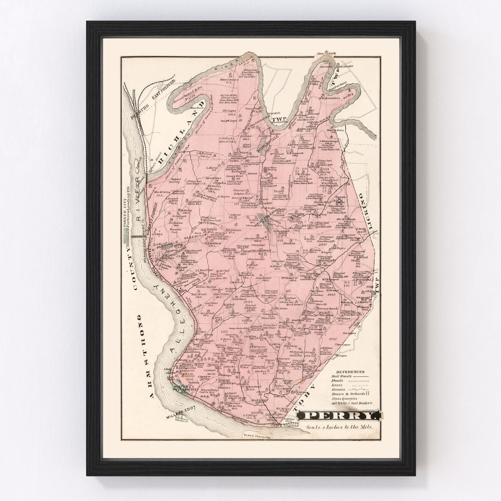 Perry Vintage Map 1877