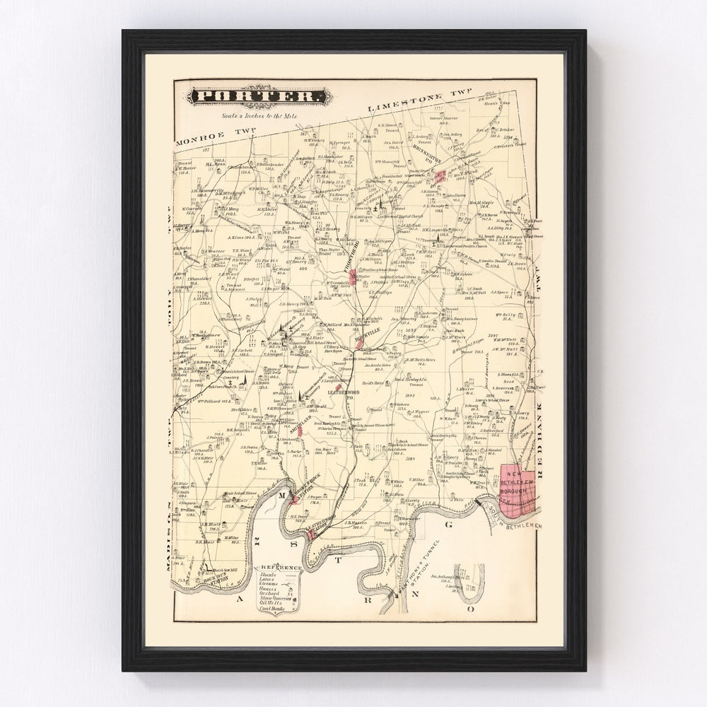 Porter Vintage Map 1877