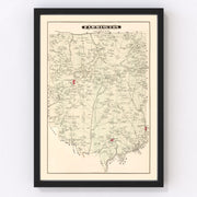 Farmington Vintage Map 1877