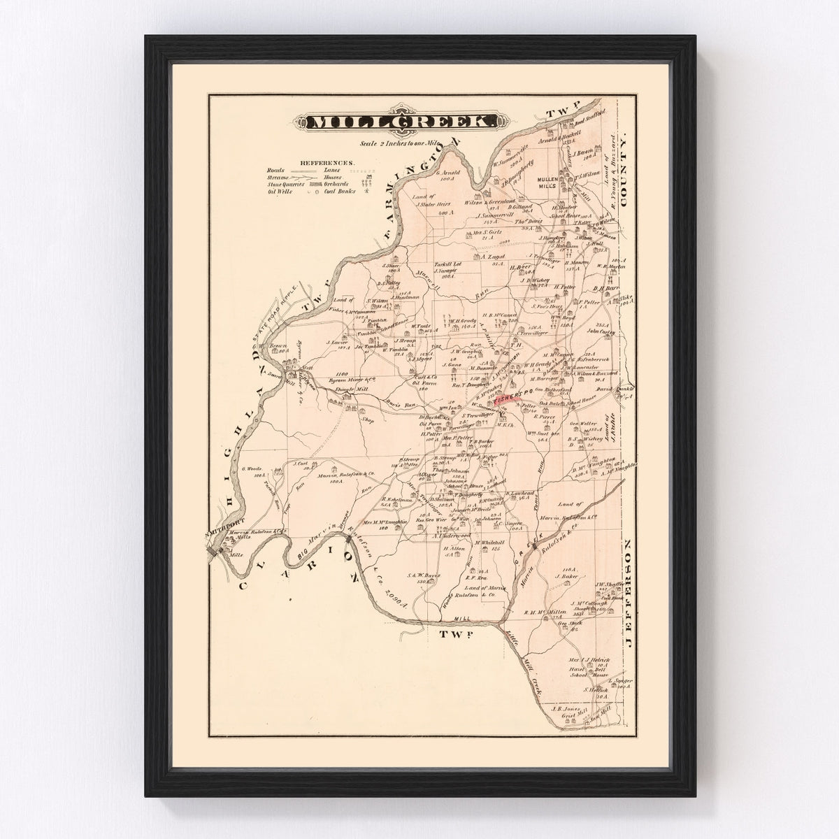 Millcreek Vintage Map 1877