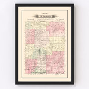 McDonald Township Vintage Map 1895