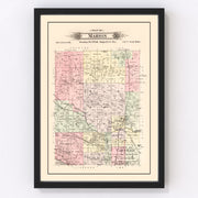 Marion Township Vintage Map 1895