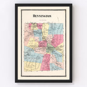 Bennington Township Vintage Map 1869