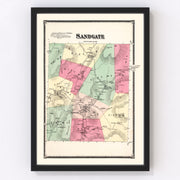 Sandgate Township Vintage Map 1869
