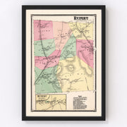 Rupert Township Vintage Map 1869