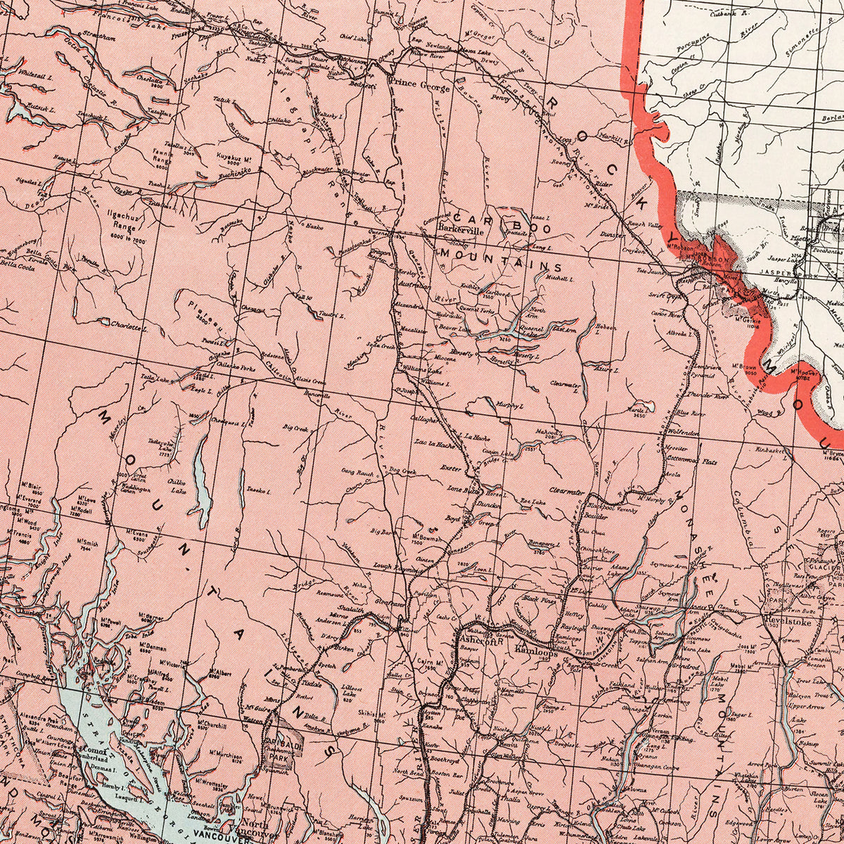 Restored historic details from the 1925 region map of County