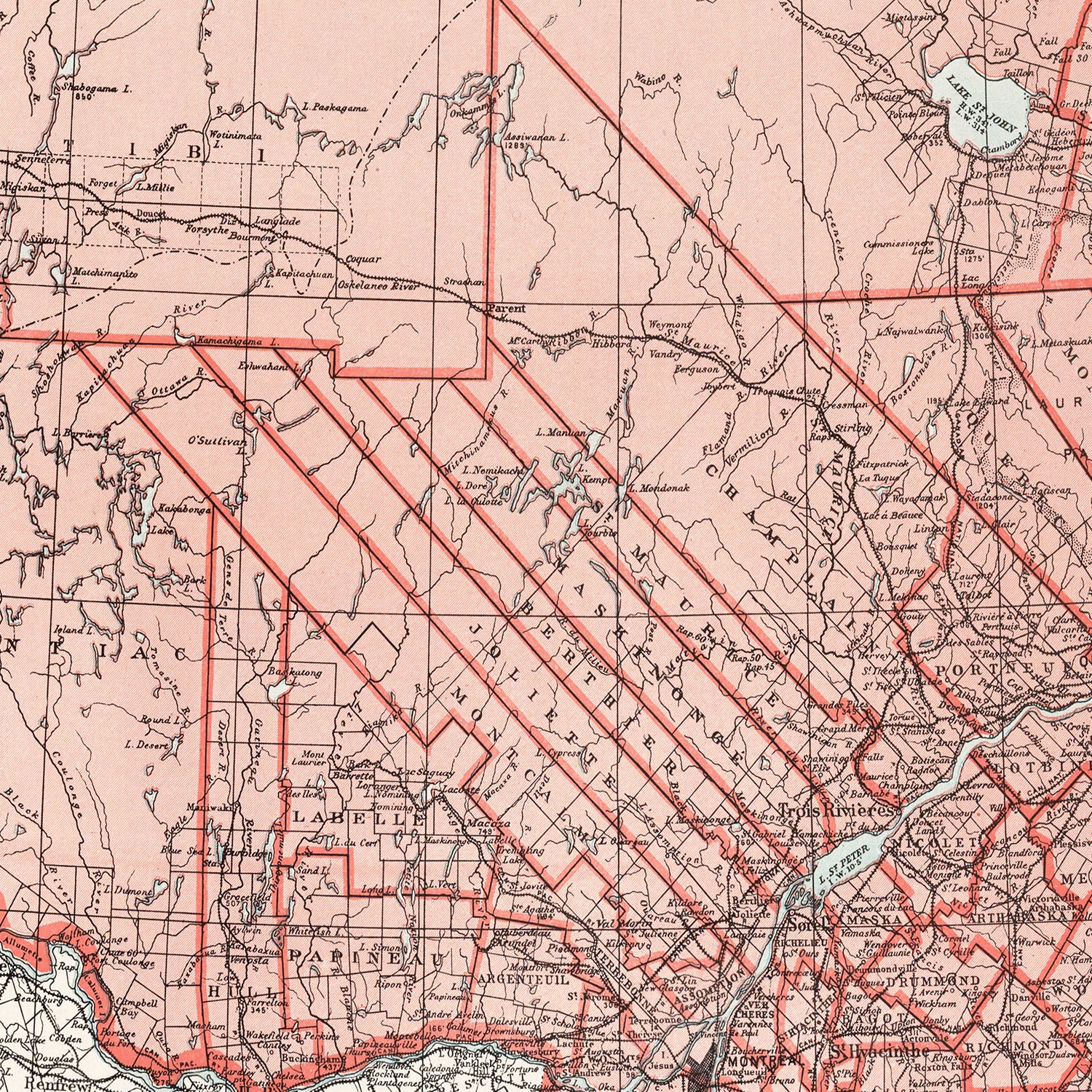 Restored historic details from the 1925 region map of County