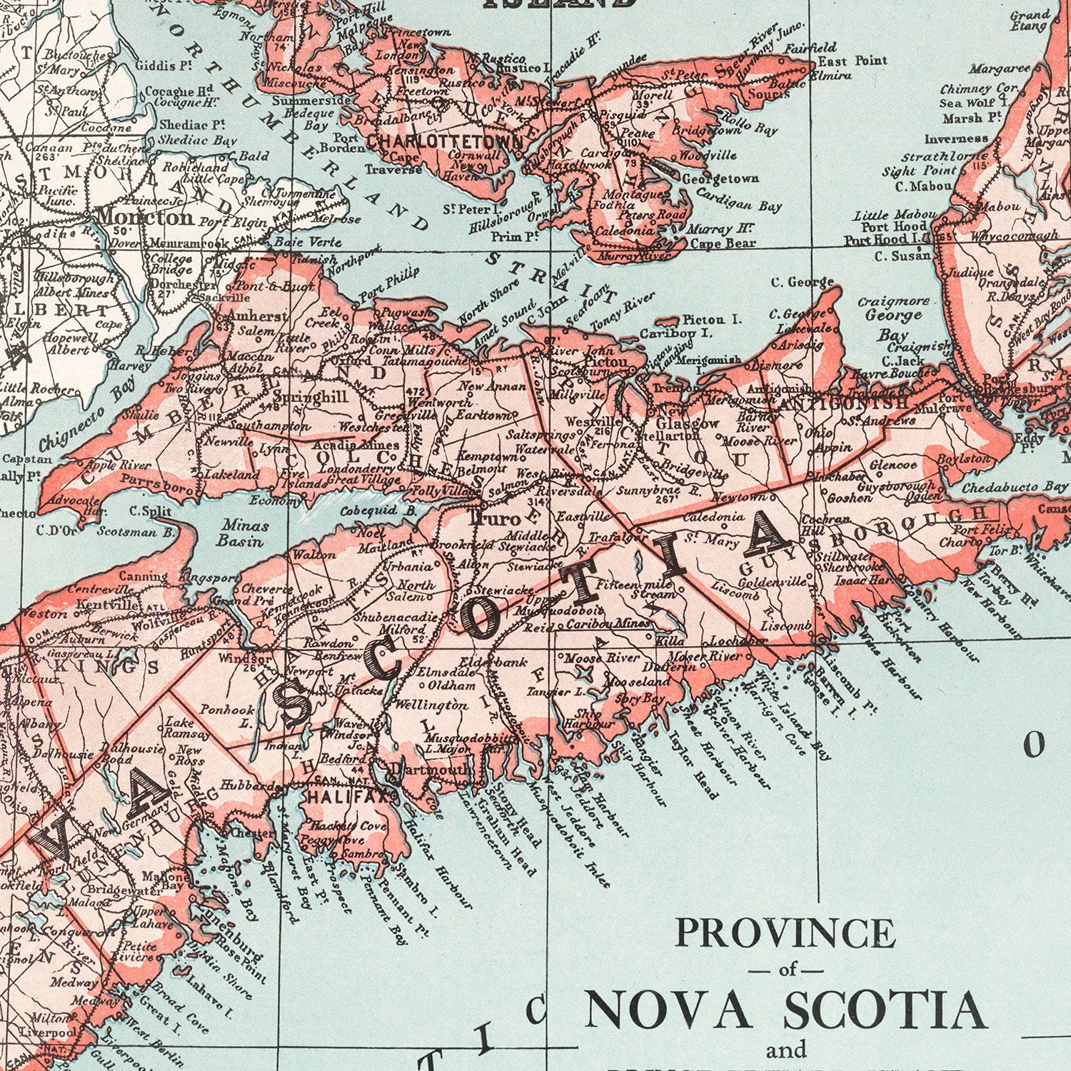 Restored historic details from the 1925 region map of County
