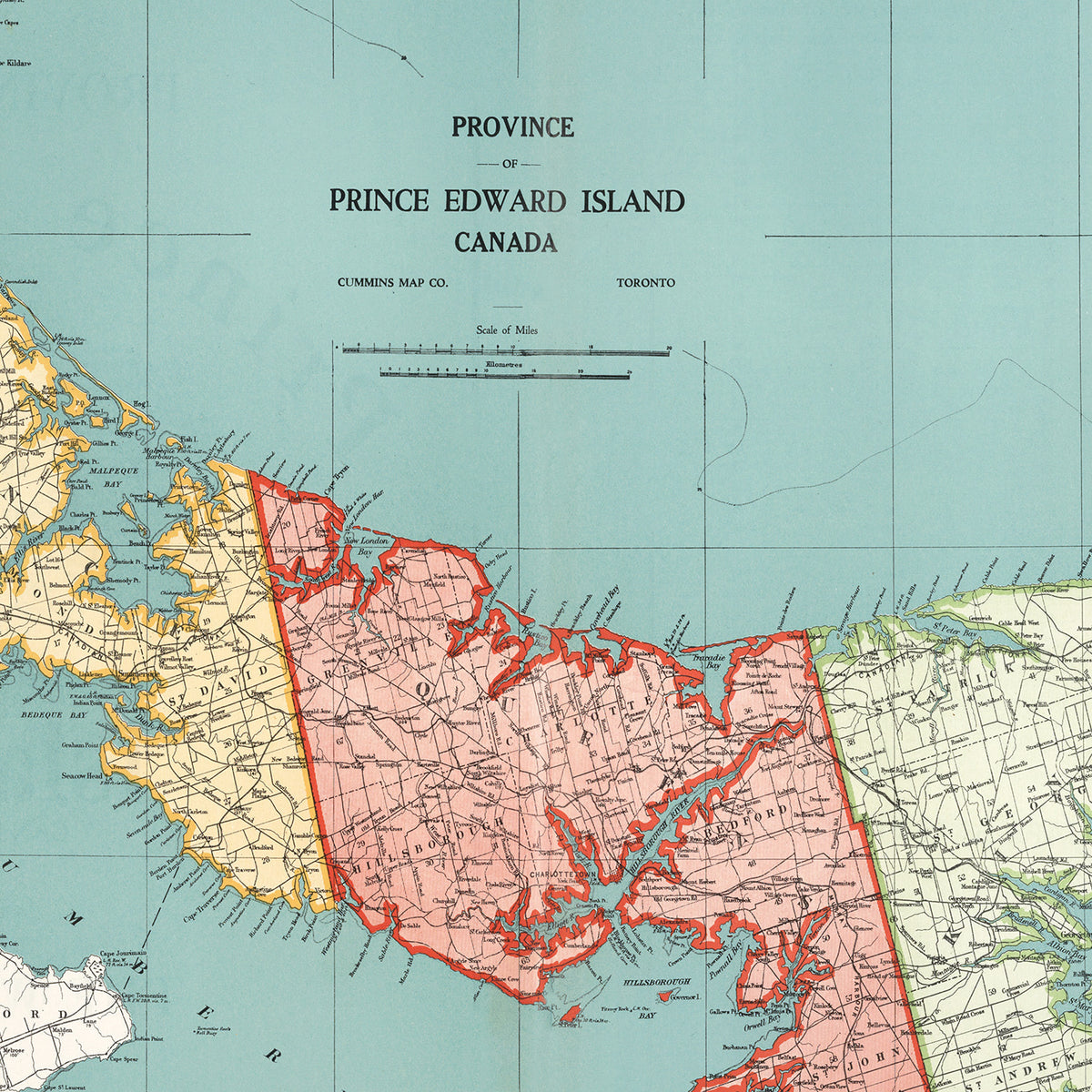 Restored historic details from the 1925 region map of County