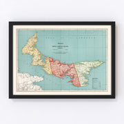 Prince Edward Island Canada Vintage Map 1925