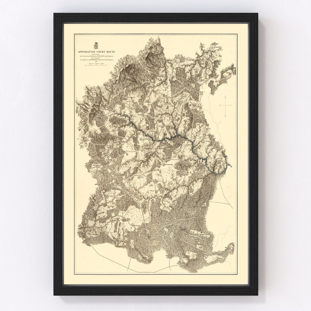 Virginia Vintage Map 1869