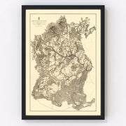 Virginia Vintage Map 1869