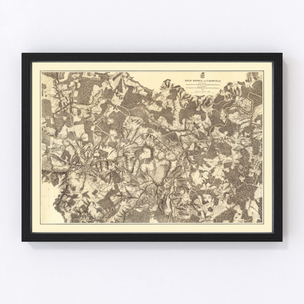 Virginia Vintage Map 1869