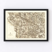 Virginia Vintage Map 1869