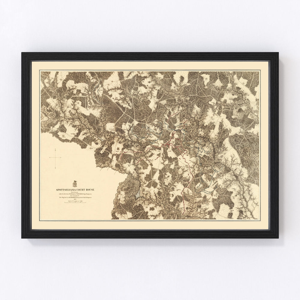 Virginia Vintage Map 1869