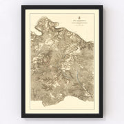Virginia Wilderness Vintage Map 1869