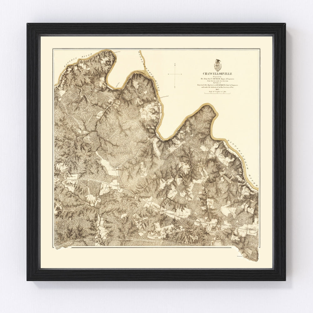 Virginia Vintage Map 1869