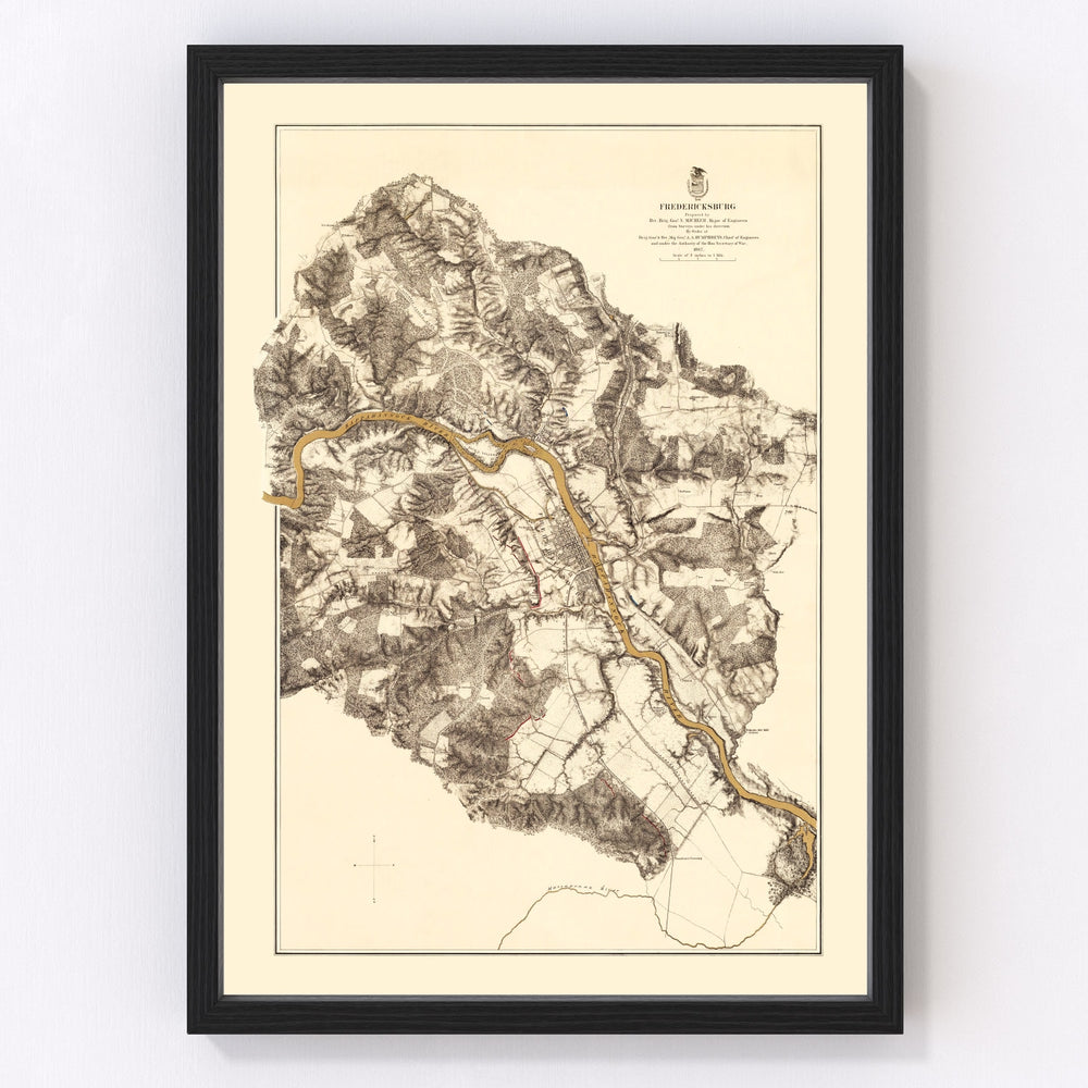 Virginia Vintage Map 1869