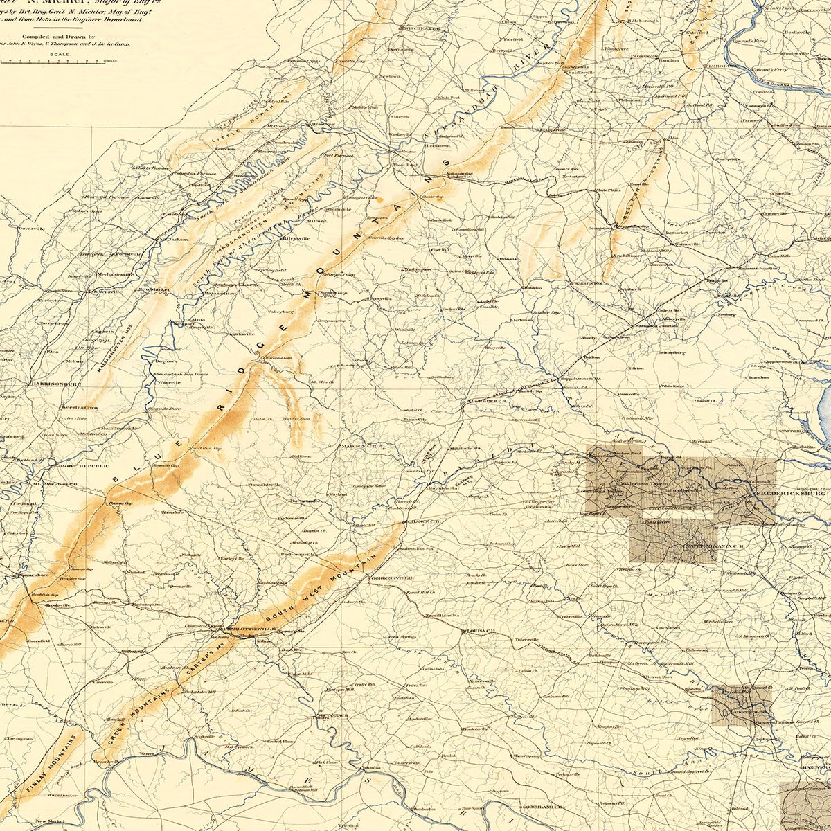 Restored historic details from the 1869 battlefield map of County, DC