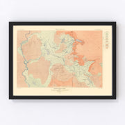 Norris Geyser Basin Vintage Map 1904