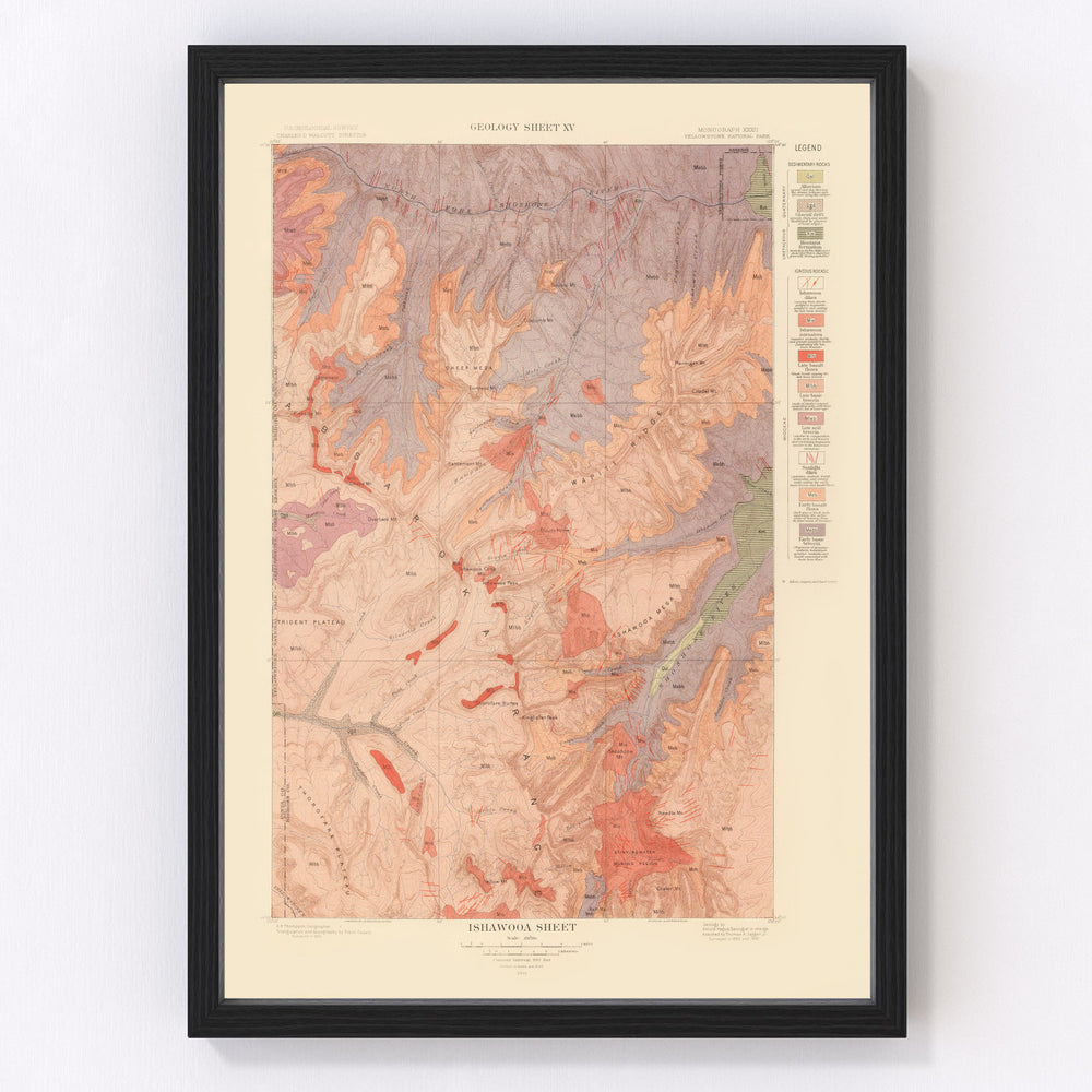 Ishawooa Sheet Vintage Map 1904