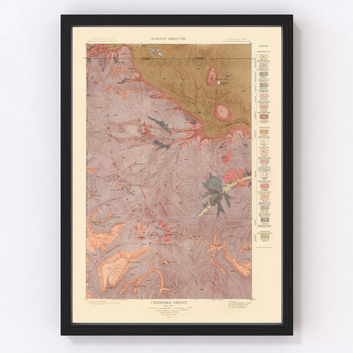 Crandall Sheet Vintage Map 1904