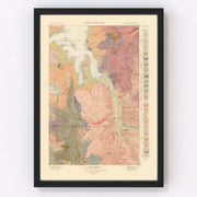Lake Sheet Vintage Map 1904