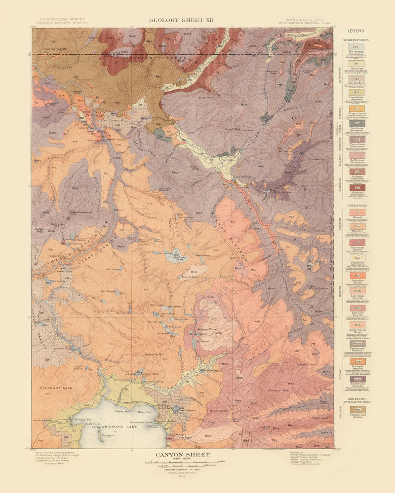 Size comparison using Vintage Map of Canyon Sheet 1904