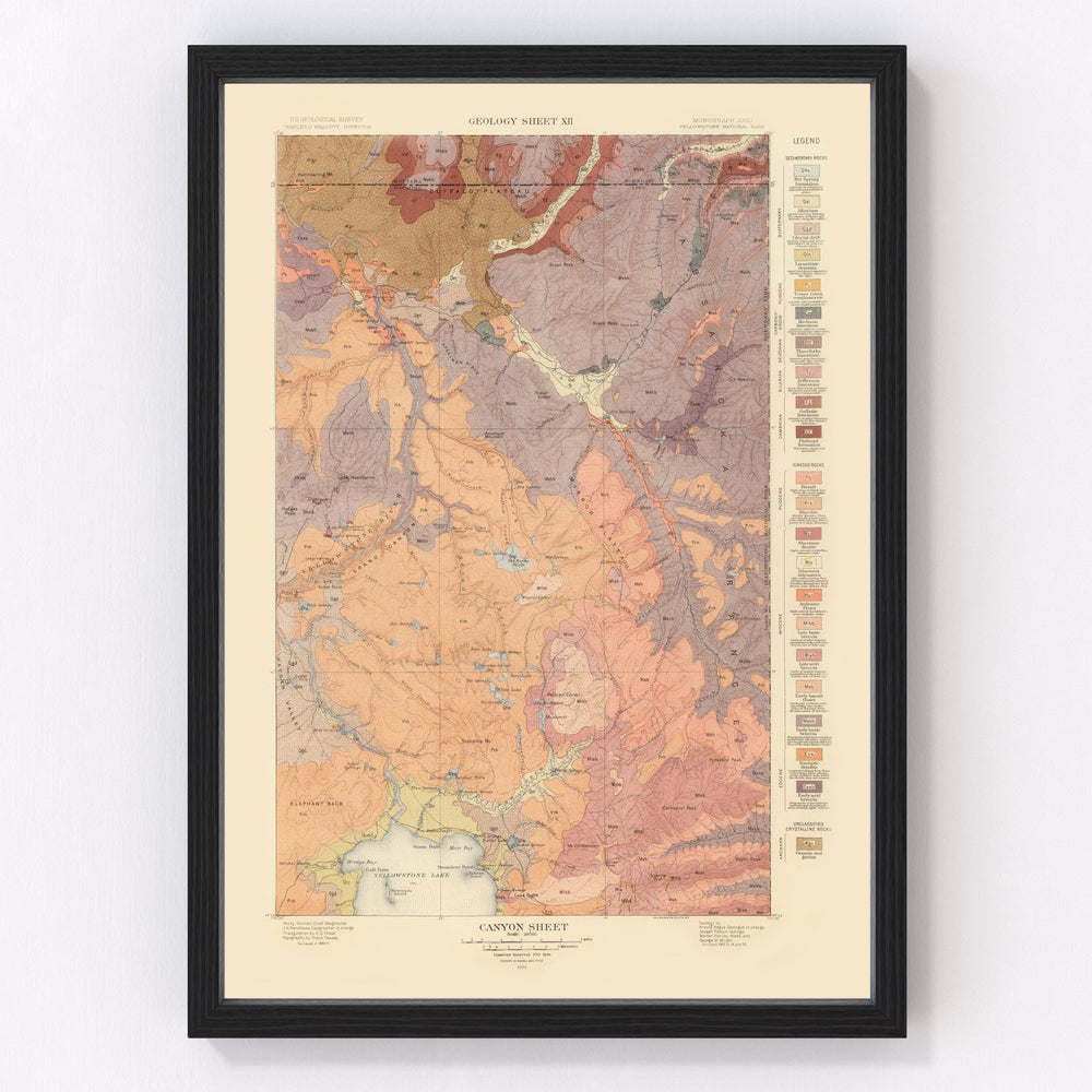 Canyon Sheet Vintage Map 1904