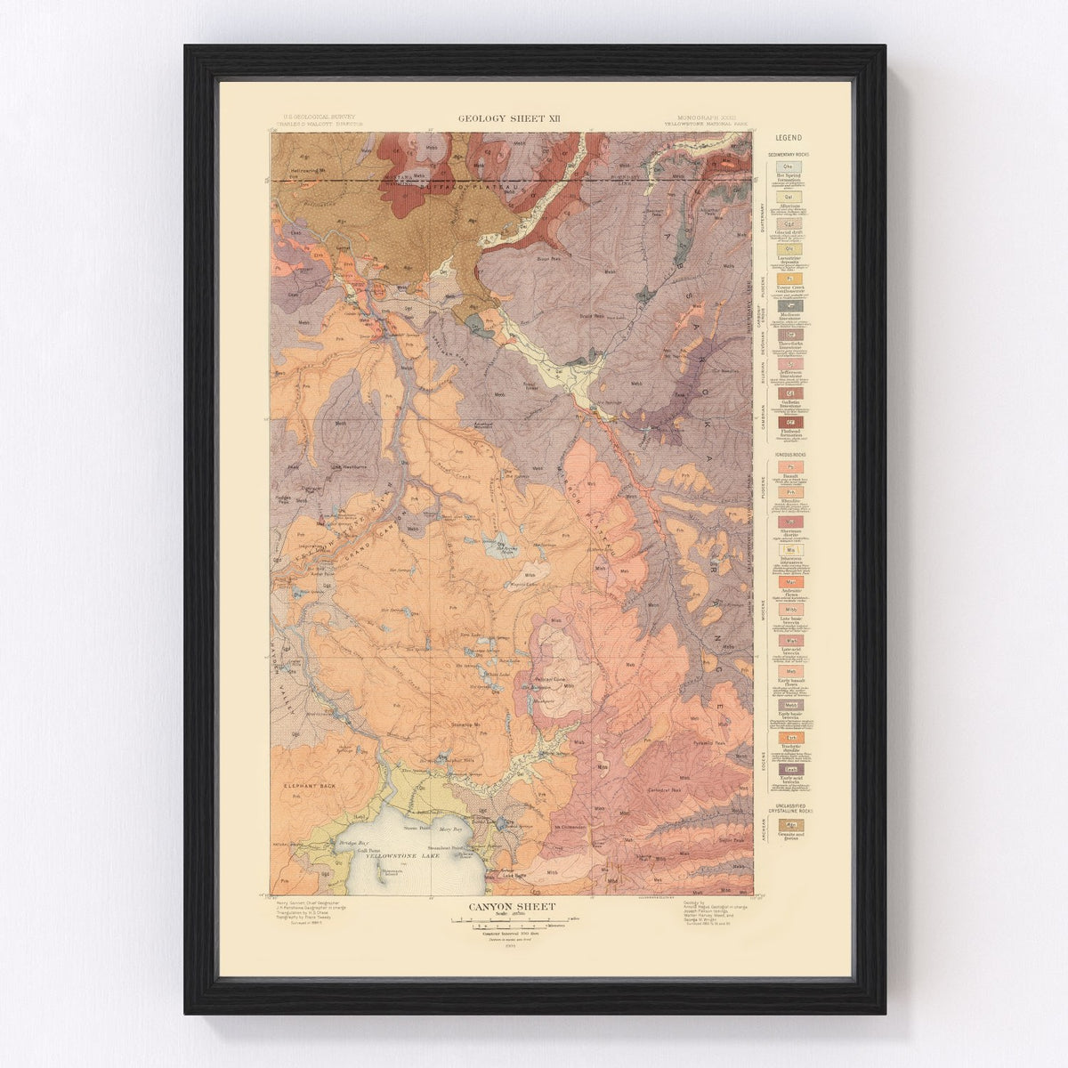 Canyon Sheet Vintage Map 1904