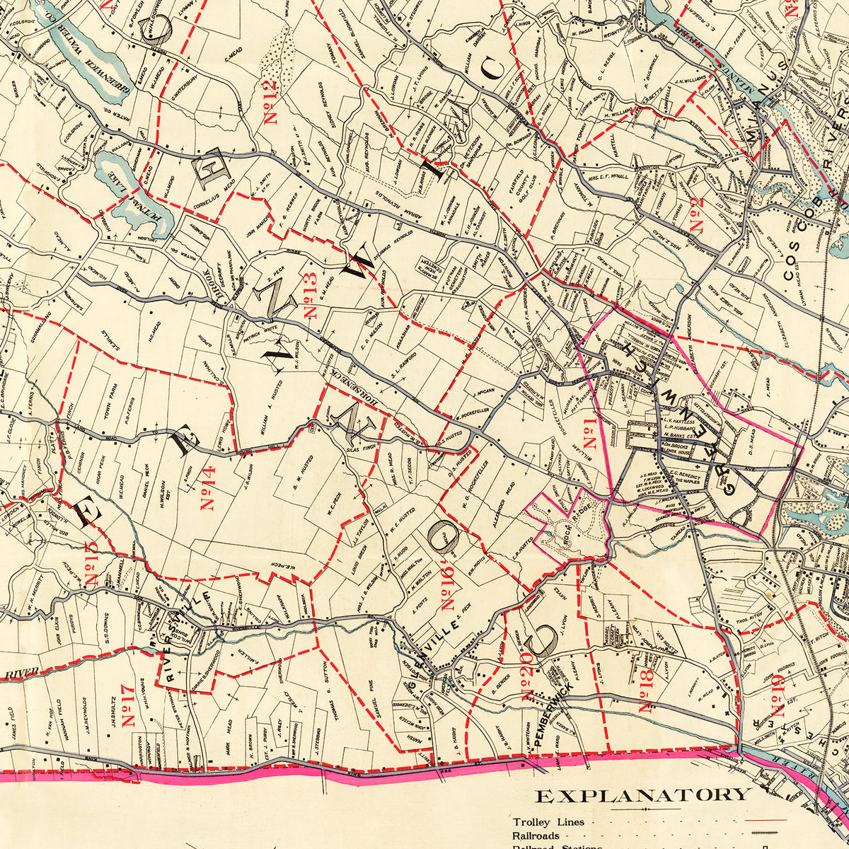 Vintage Greenwich Connecticut Maps