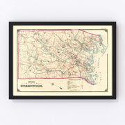 Greenwich Vintage Map 1900