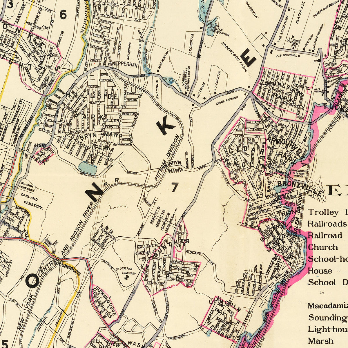 Vintage Yonkers New York Maps