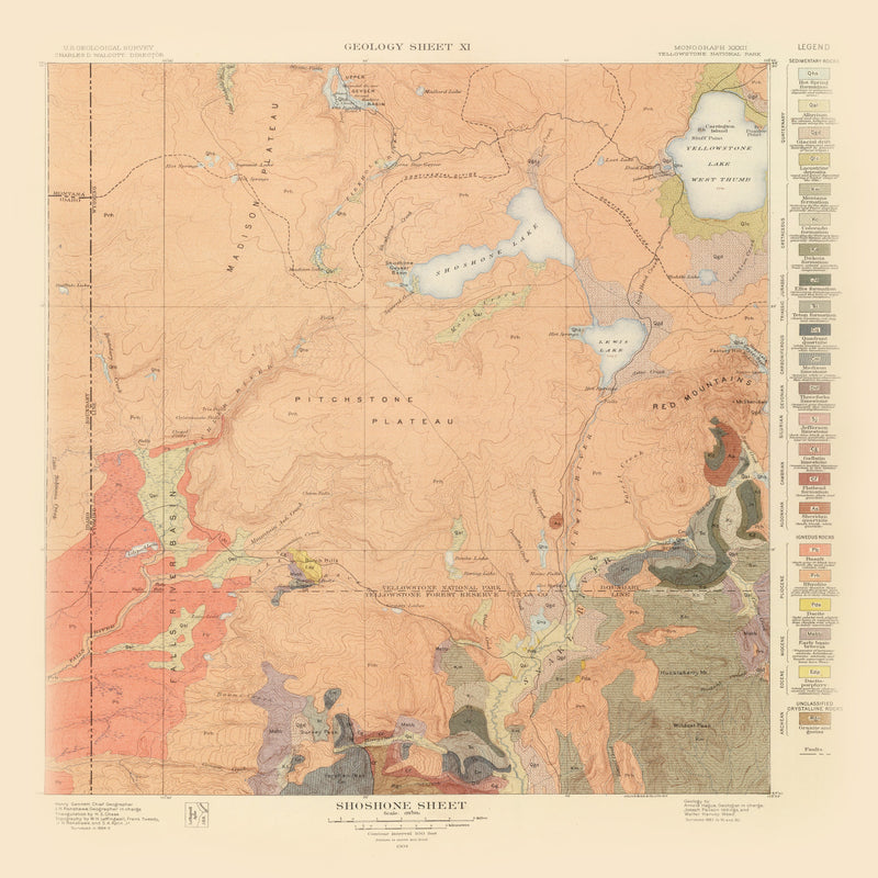 Size comparison using Vintage Map of Shoshone Sheet 1904