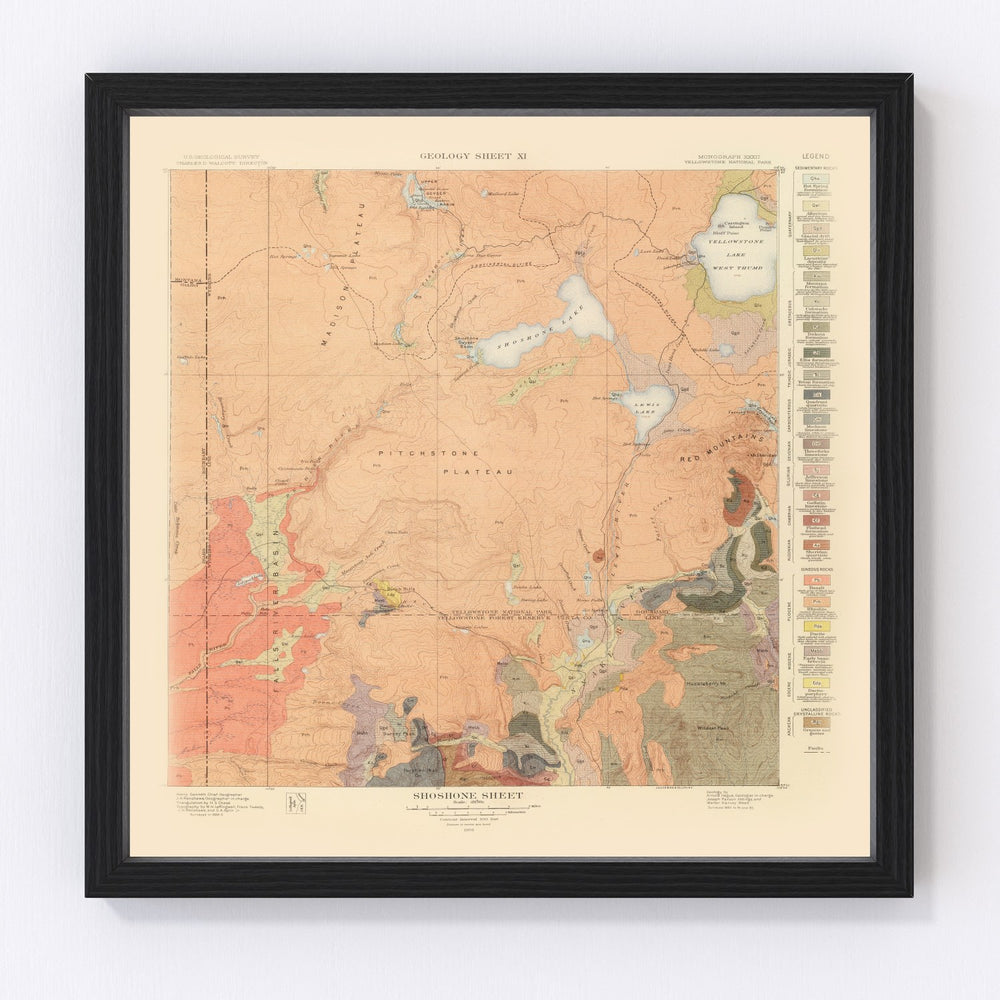 Shoshone Sheet Vintage Map 1904