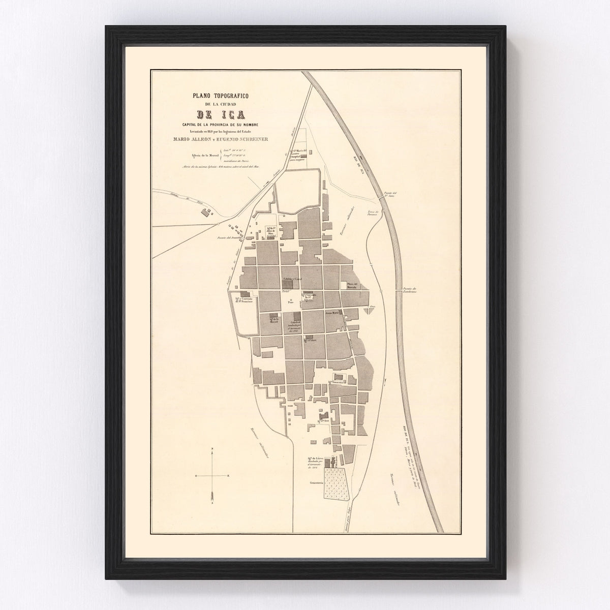 Ica Vintage Map 1865