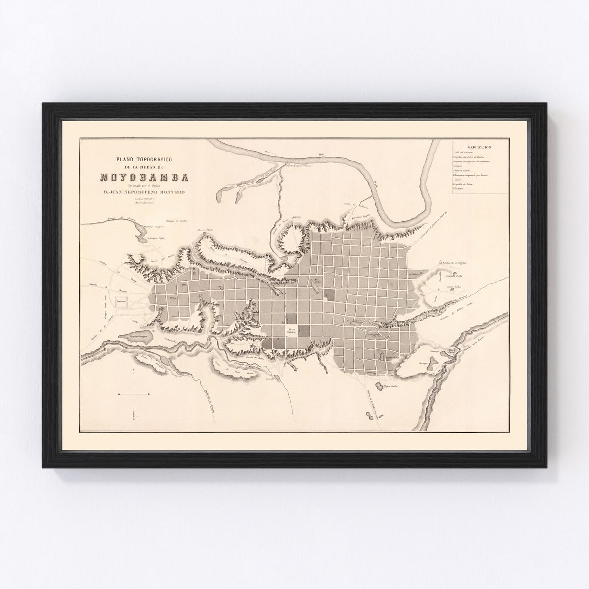 Moyobamba Vintage Map 1865