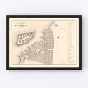Iquique Vintage Map 1865
