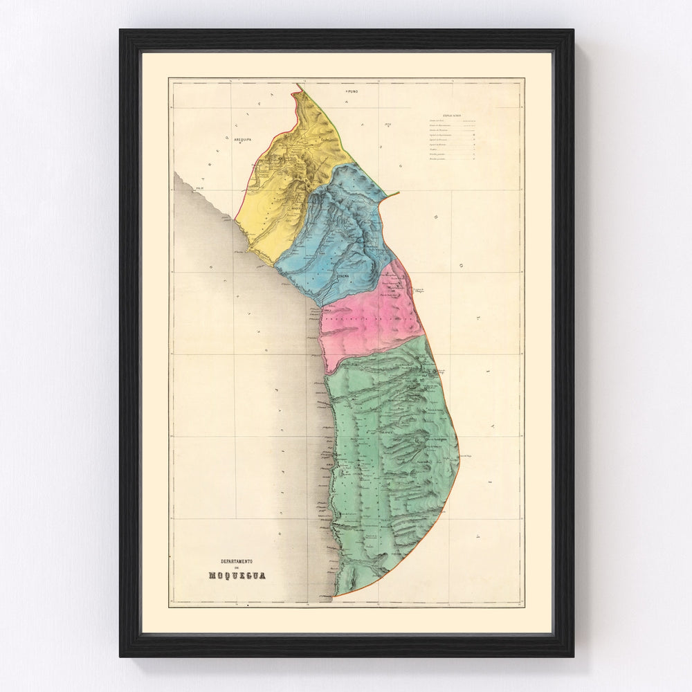Moquegua Vintage Map 1865