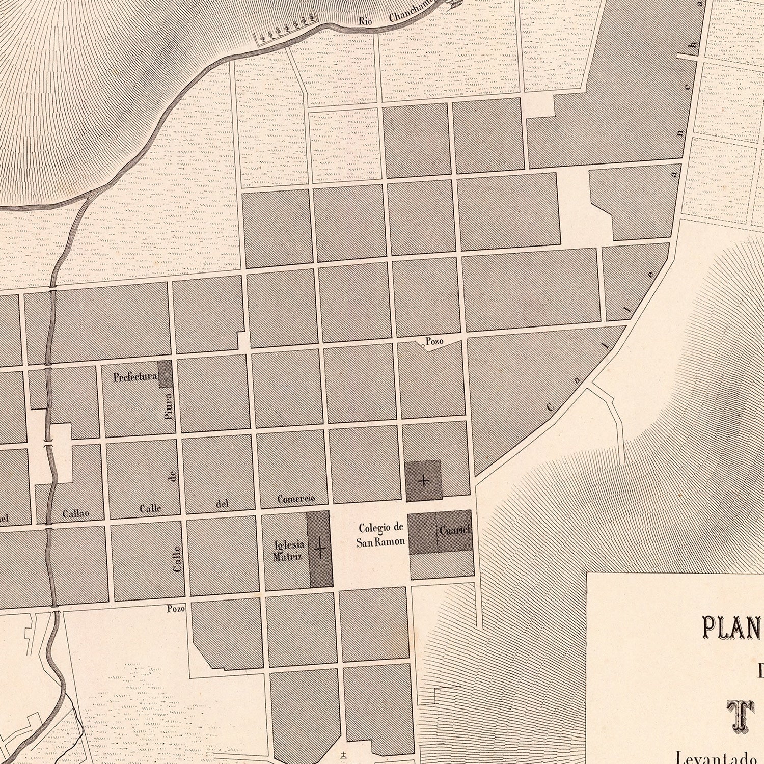 Restored historic details from the 1865 city map of Tarma