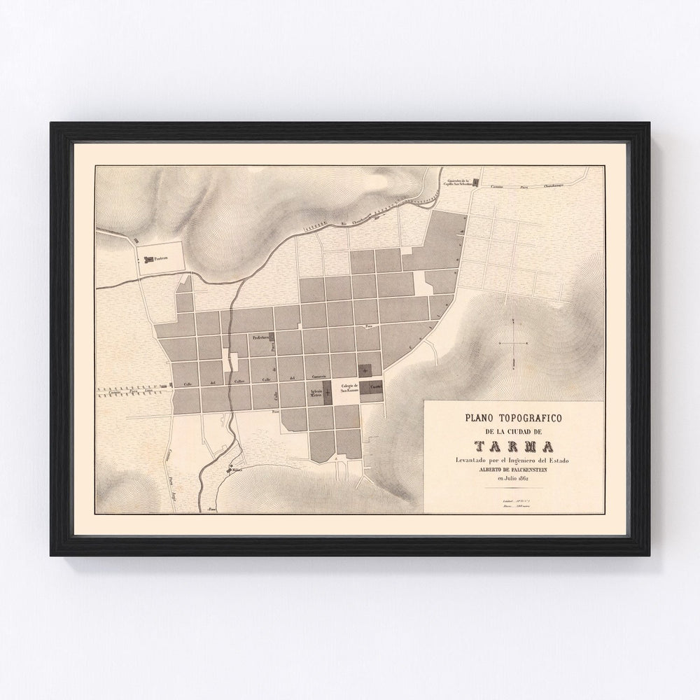 Tarma Vintage Map 1865