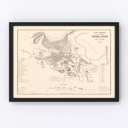 Cerro de Pasco Vintage Map 1865