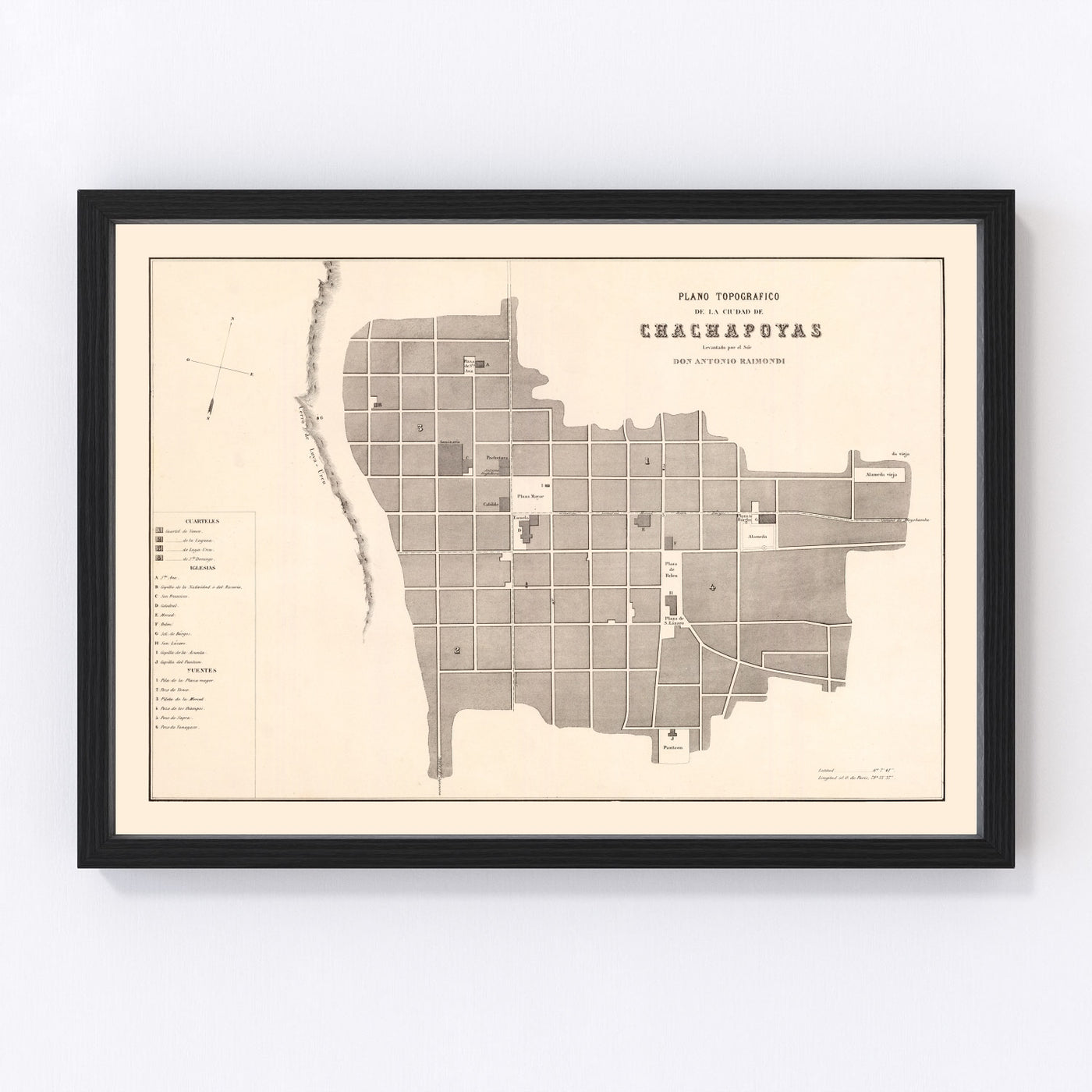 Chachapoyas Vintage Map 1865