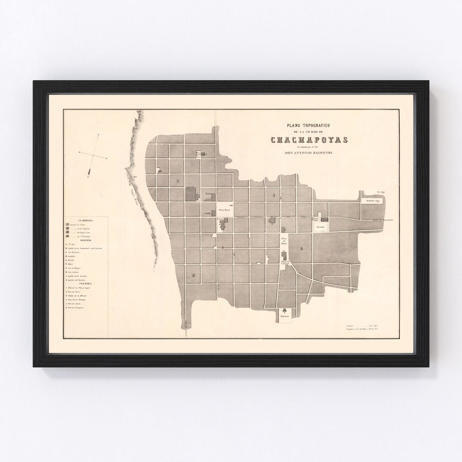 Chachapoyas Vintage Map 1865